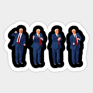 Trump Dance Funny Pro Trump 2024 Vote Trump President MAGA Sticker